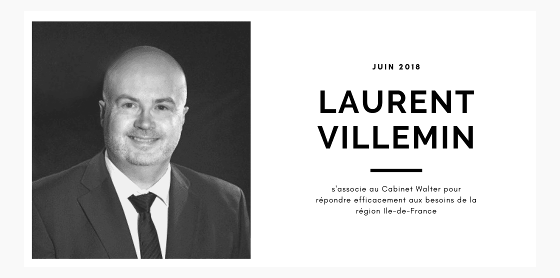 Laurent Villemin s'associe au Cabinet Walter
